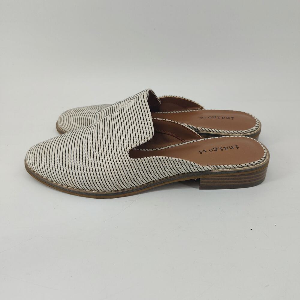 Indigo Rd. Womens Size 7.5 Hayze Mules Striped Textile Casual - Picture 2 of 10